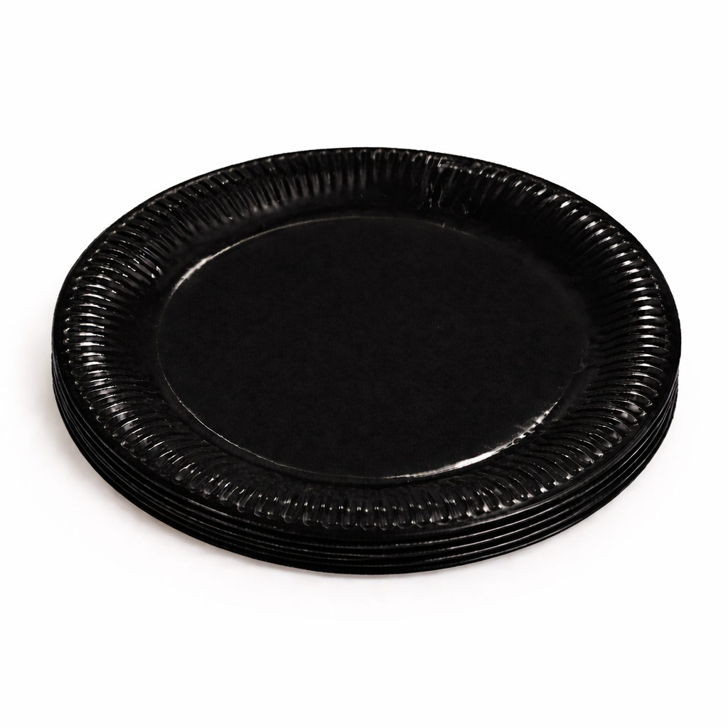 Paper Plates Black (10PCS)